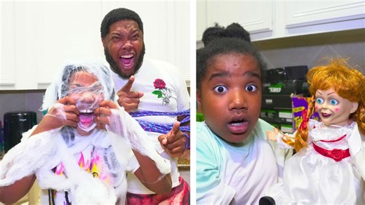Creepy doll attacks dad in scary and surprising family spoof