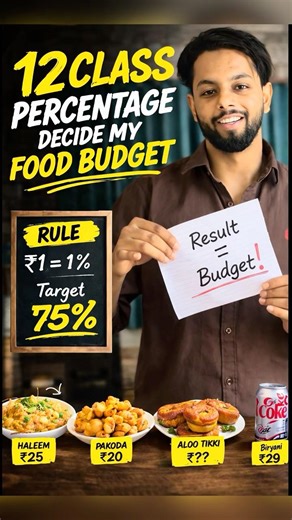 My 12th Class Percentage Decides My Food Budget 🤣🤪 Funny Scene #fyp #viral #food #explore