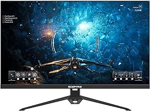 Sceptre 27-inch IPS Gaming Monitor 180Hz HDMI DisplayPort 99% sRGB AMD FreeSync FPS RTS Build-in Speakers Machine Black 2025 (E275B-FPT Series)
