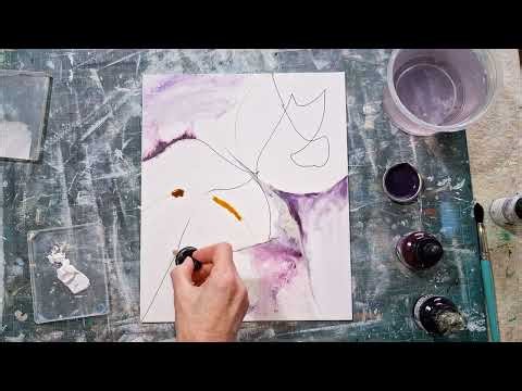 Beautiful New Small Acrylic Inks Abstract Painting Tutorial! 😃😍 #abstract #acrylicinks