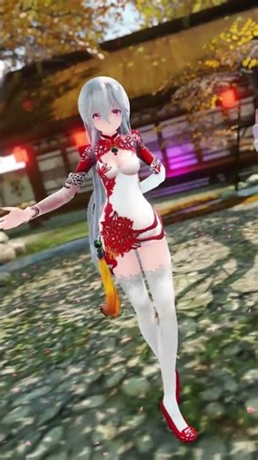 Haku’s Moonlit Fan Dance 🌙🪭 | Blue & White Porcelain MMD