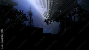 Alien lights in the night nsky