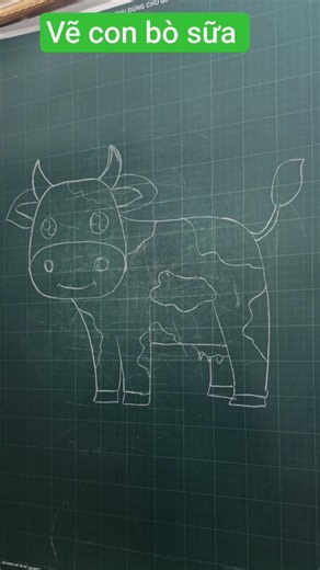 Hướng dẫn vẽ con bò sữa đơn giản