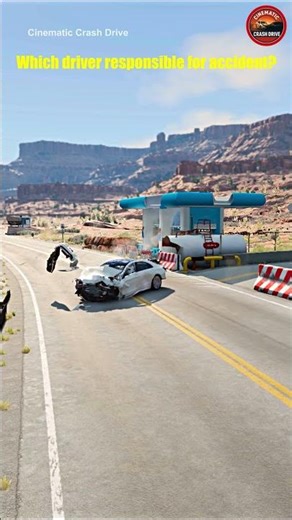 Realistic Highway Car Crashes | Cinematic BeamNG Drive Crash Simulation Shorts