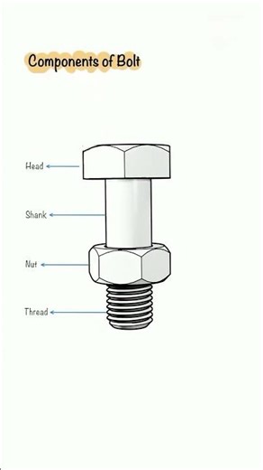 Understanding the Anatomy of a Bolt: Components & Measurements #construction #civilengineering