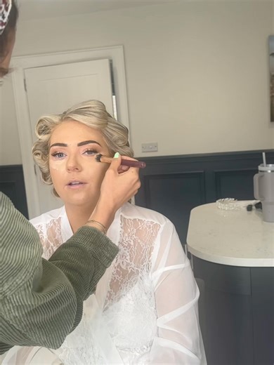 Honored to be part of this beautiful bride’s special day, getting ready to say ‘I do’ to a lifetime of happiness. From school days to wedding days, you’ve always been stunning inside and out Catriona💍✨ Hairdresser: Kay Burns Hair Styling | Carla Bailie - Makeup Artist