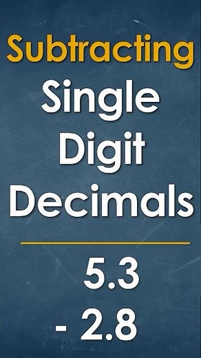 How to Subtract Single-Digit Decimals