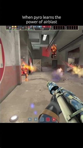 Finally a pyro knows how to airblast #shorts