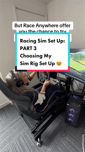 Part 3: Choosing My Racing Sim Set Up! 😍 I am a complete beginner so it was great to be able to go down to @RaceAnywhere HQ and test different set ups! Sim racing is really technical and the equipment/software side felt overwhelming, there is SO much info online. Loved being able to go down, try stuff and ask questions! 👉 I’ve made up my mind on the best sim rig set up for me. Can’t wait to show you! 🙏 Huge thanks to Race Anywhere for their help… 🙏 #simracingsetup #simracing #racingsimulator