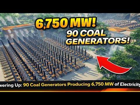 I Built a 6,750 MW Coal Power Monster (90 Generators!)