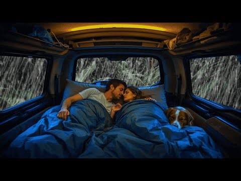 Cozy Car Ambience During Thunderstorm | Stress Relief