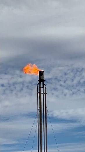 Flare Stack at oil and gas site