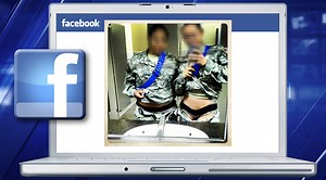 Photo surfaces of military members displaying underwear in uniform