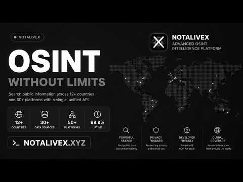 The BEST OSINT Platform | NOTALIVEX