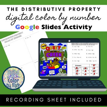 Digital Color by Number: The Distributive Property - Quiet on the Creek