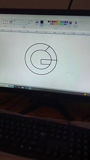 How to Draw Google Logo in Paint Application #GoogleLogo #MSPaint #DrawingTutorial #Shorts