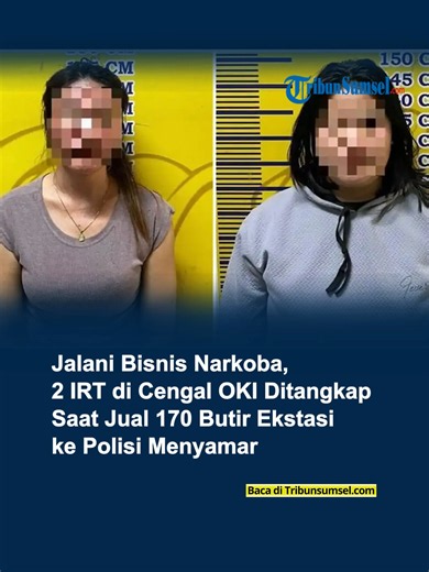 Ditresnarkoba Polda Sumsel menangkap dua IRT asal Cengal, Ogan Komering Ilir, karena menjadi pengedar pil ekstasi. Kedua tersangka tertangkap tangan oleh petugas yang menyamar sebagai pembeli di pinggir jalan raya. Barang bukti 170 butir pil ekstasi berlogo granat seberat 62,41 gram disita jadi barang bukti. [baca berita selengkapnya, klik link artikel di atas] #tiktokberita #tribunsumsel #OKI #sumateraselatan