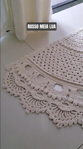 Russian half-moon crochet rug, step by step Samuel Muleke Artisan
