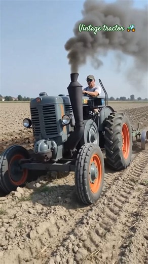 vintage tractor Deep ploughing field #tractor #old tractor #vintage #antique tractor #tractor video