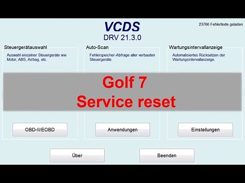 Volkswagen Golf MK7 | service reset | MQB UDS | VCDS US