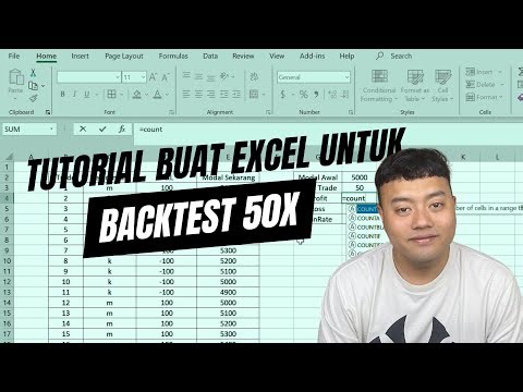 Tutorial membuat excel untuk backtest trading