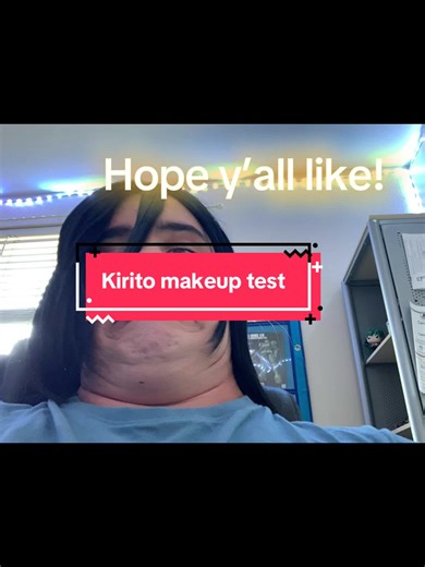 Quick makeup test for my GGO Kirito cosplay that I will be wearing to #sacanime Arnt I pretty 😚💕 . . . #swordartonline #swordartonlinecosplay #sao #cosplayersoftiktok