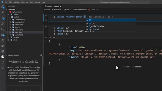 #Developers: The #Couchbase IDE plugin for #VSCode allows you to create SQL++ notebooks, execute live code, and add notes in markdown—all right from your IDE! ‍ Take a look and install for yourself ↓ https://bit.ly/3OT6mkd | Couchbase | Facebook