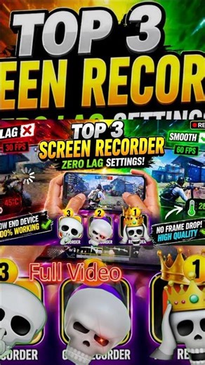 Best Screen Recorder for Low-End Android 2026 🔥 Zero Lag! #shorts #lagfix #gaming