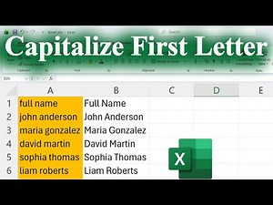 How to Capitalize the First Letter in Excel (Easy Tutorial)