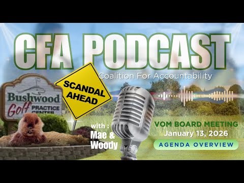 CFA Podcast - VOM Board Meeting Agenda Overview - January 13 2026