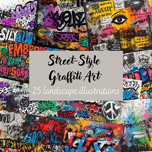 25 Landscape Street-style Graffiti Art - Commercial Use, Digital Download, High-resolution Illustrations, Ready-to-use - Etsy UK