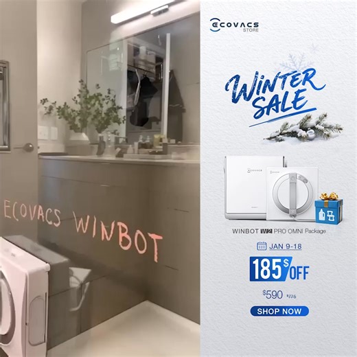 Winter Sale solves your window-cleaning headaches—WINBOT W2 Pro OMNI delivers brighter, cleaner windows with zero fuss, and exclusive savings end soon! This smart robot cuts through the tedious work (no ladders, no endless cloths!) so your windows glow, letting winter sunlight fill your days ✨. See it in action? 🎥 Check out @revealmydiy’s latest video—you’ll wonder how you lived without it. Don’t miss Winter Sale’s best window-clean deal! Secure yours today before prices bounce back! 🛍️💸 | EC