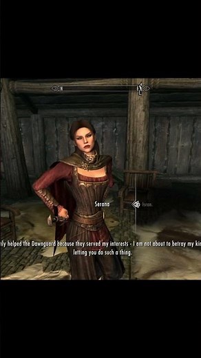 Skyrim ٠ Serana's Rection If You Try to Give Auriel's Bow to Isran #skyrim