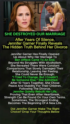 The Hidden Truth Behind Jennifer Garner's Divorce Finally Revealed
