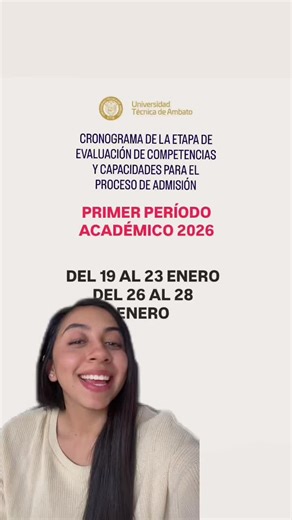 Fechas examen de admisión Universidad Técnica de Ambato #uta #inscripcionesabiertas #universidadpublica #procesodeadmision2026