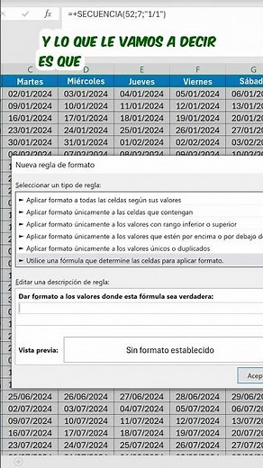 Cómo crear un calendario de forma rápida en Excel. Tips Excel