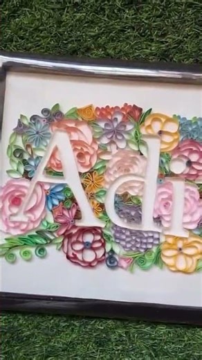 Quilling name art |Name frame #diycrafts #wallhanging #diy #shorts
