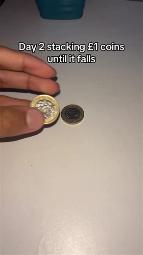 Stacking £1 Coins Challenge: Day 1 Progress