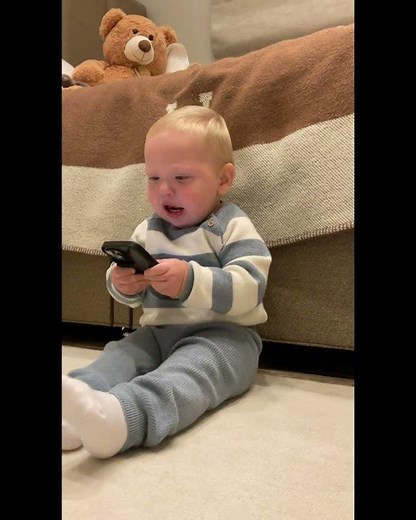 Excited Baby Calls His Dad