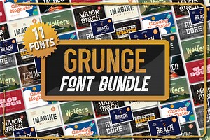 Distressed Font Bundle: Varsity, Grunge, Retro Fonts - Etsy