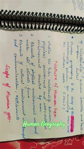 #B.A 1st year semester 2nd Human geography #ddu #university #notes