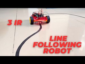 Line Following Robot Car using Arduino and 3 Array IR sensor - Black line on white surface
