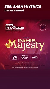 CIY MEGA PRAISE CONCERT SEASON 2 SET TO HOLD IN AGEGE STADIUM....