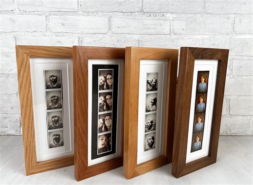 Picture Frame for PHOTO BOOTH STRIP in 1x1 Flat Style and Natural Hardwood of Your Choice - 2x8" or 2x6" Photo Booth Frame - Handmade - Etsy