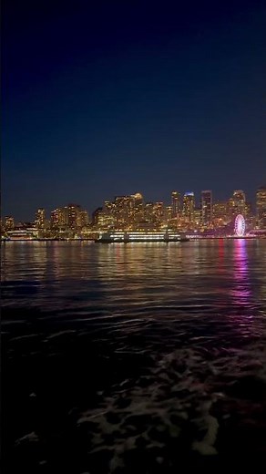 Night View of Seattle 🌃 | Ferry Ride to Bainbridge Island