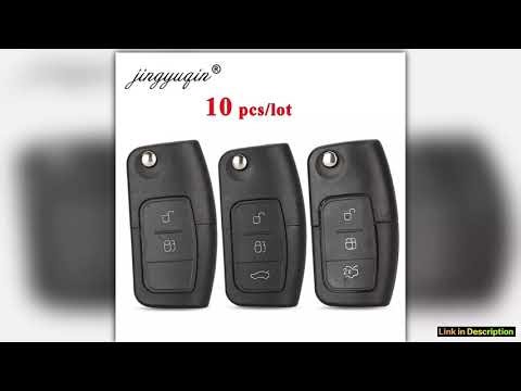 jingyuqin 10pcslot 3 Button Flip Folding Car Key Shell Remote Fob Cover for Ford Focus Fiesta C Max