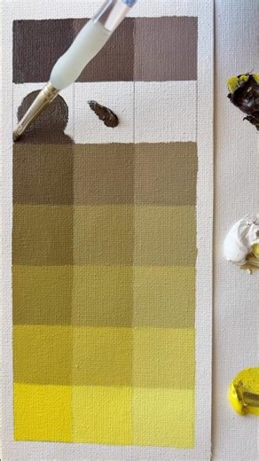 Burnt Umber x Cadmium Yellow Light #colormixing #autumncolors