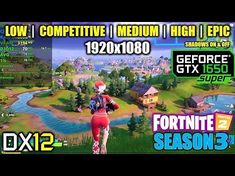 GTX 1650 Super - Dx12 | Fortnite Chapter 2 / Season 3 - 1080p All Settings