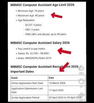 WBMSC Computer Assistant Recruitment 2026 | 13 Vacancy | Salary 58,500 | Apply Online