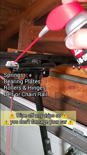 How To Lubricate your garage door #hometips #home #garage #homeowner